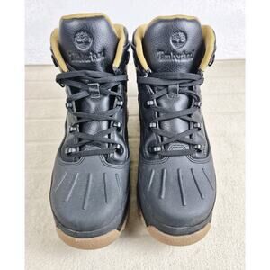 Timberland Euro Unisex Kids 5Y / Women's 6.5 Blk WP Hiking Boots A1NJF Leather